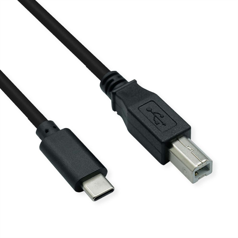 Roline USB2.0 Kabel TIP C, C - B, M/M, 1.8m, crni