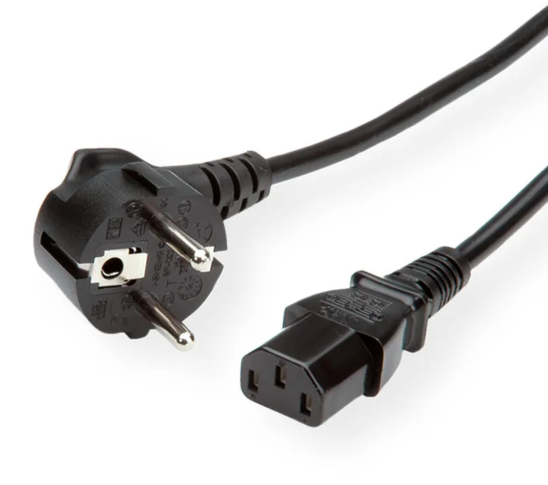 Roline VALUE naponski kabel, ravni IEC320 C13, 0.6m, crni