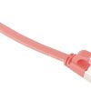 Masterlan comfort patch cable U FTP, flat, Cat6A, 0,25m, red, LSZH