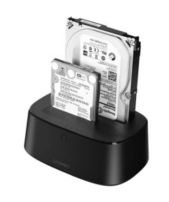UGREEN Docking stanica 2×2.5"/3.5" SATA HDD, funkcija kloniranja, USB 3.0