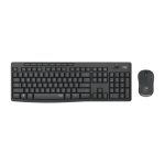Logitech MK295 Silent bežična tipkovnica+miš, USB, tamnosiva (920-009809)