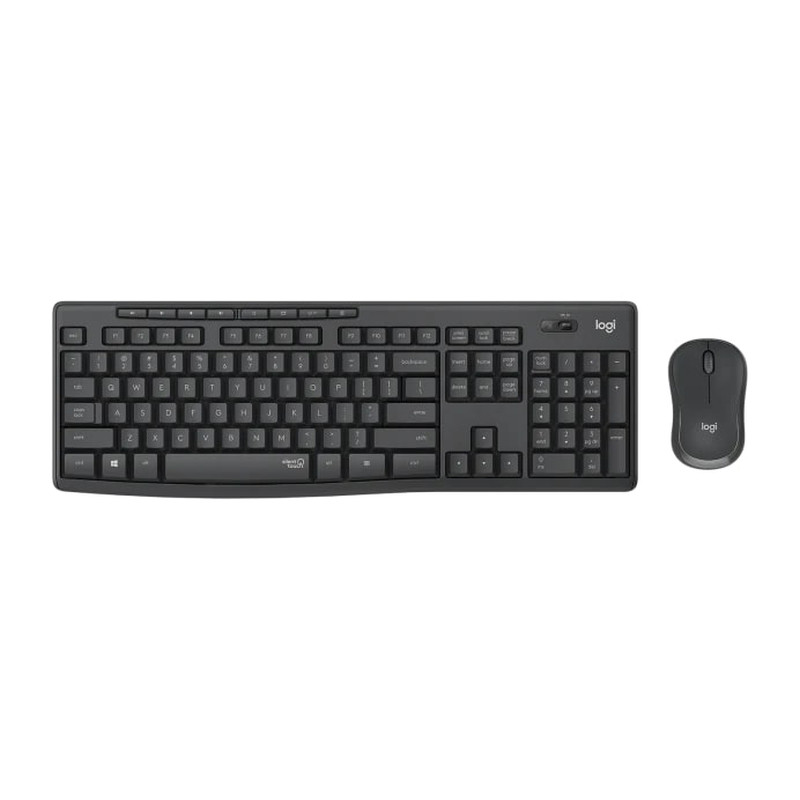 Logitech MK295 Silent bežična tipkovnica+miš, USB, tamnosiva (920-009809)
