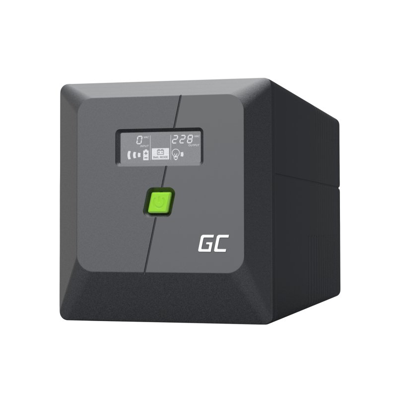 Green Cell UPS (UPSLP480) 750VA/480W, Pure sine wave, Line Interactive AVR, PowerProof with LCD
