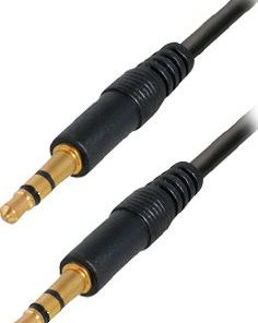 Transmedia Connecting cable. 3,5 mm 0,3m gold plated plugs