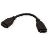Roline VALUE adapter/kabel HDMI - HDMI, F/F, 0.2m