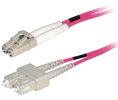 Transmedia Fibre optic MM OM4 Duplex Patch cable LC-SC 2m