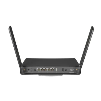 Mikrotik RBD53iG-5HacD2HnD, hAP ac3, 716MHz CPU, 256MB RAM, 5×GLAN, 2.4Ghz/5GHz 802.11b/g/n/ac, 2×vanjska antena, USB, tower/desktop kućište, USB, PSU, RouterOS L4