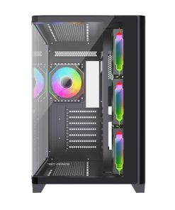 Bit Force CUBE ARGB-TGC-PWM4 Gaming Midi Tower ATX kućište bez napajanja, crno
