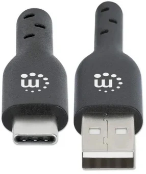 Manhattan kabel USB 2.0 Type-A to Type-C, 3m, crni