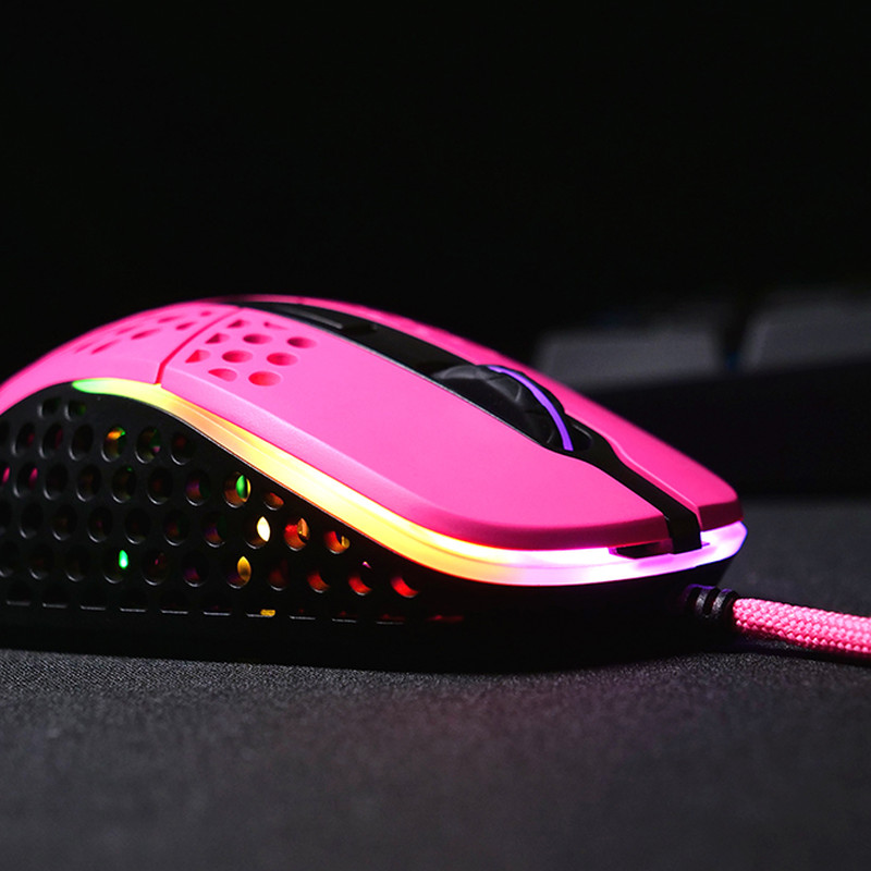 Cherry XTRFY M4 RGB igraći miš, 16000 cpi, USB, rozi