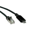 Roline adapter/kabel USB-C - Gigabit LAN 10/100/1000Mbit/s, 2.0m. crni