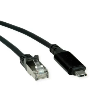 Roline adapter/kabel USB-C - Gigabit LAN 10/100/1000Mbit/s, 2.0m. crni