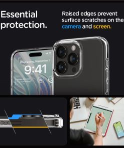 Spigen Crystal Hybrid, zaštitna maska za telefon, prozirna - iPhone 15 Pro Max (ACS06446)