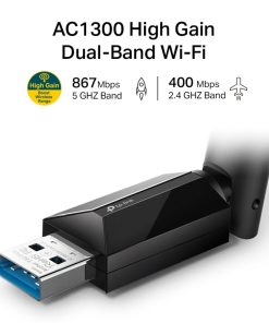 TP-Link AC1300 Archer T3U Plus bežični High-Gain Dual-Band USB3.0 adapter 400Mbps/867Mbps (2.4GHz/5GHz), 802.11a/b/g/n/ac, vanjska antena