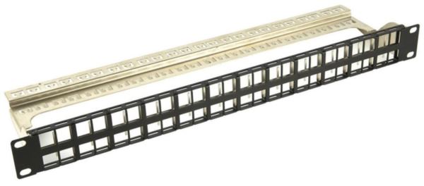 NaviaTec 1U 48 portni prazni patch panel, crni