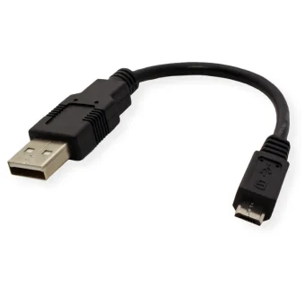 Roline USB2.0 kabel TIP A(M) na Micro B(M), 0.15m, crni