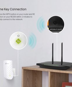 TP-Link AC750 bežični pojačivač dometa (Range Extender), Dual Band 433Mbps(5GHz)/300Mbps(2.4GHz), 802.11ac/a/b/g/n, 1×LAN, Range extender mod, 3× interna antena