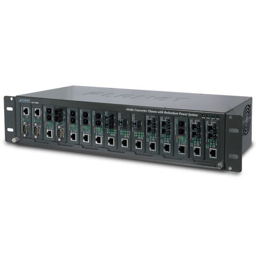 Planet 15-Slot Media Converter Chassis (DC Power)