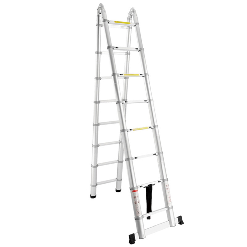 ProScope teleskopske ljestve (Preklopne) #DLT708F (2x8 stepenica / 237-500 cm) + stabilizator - PRO