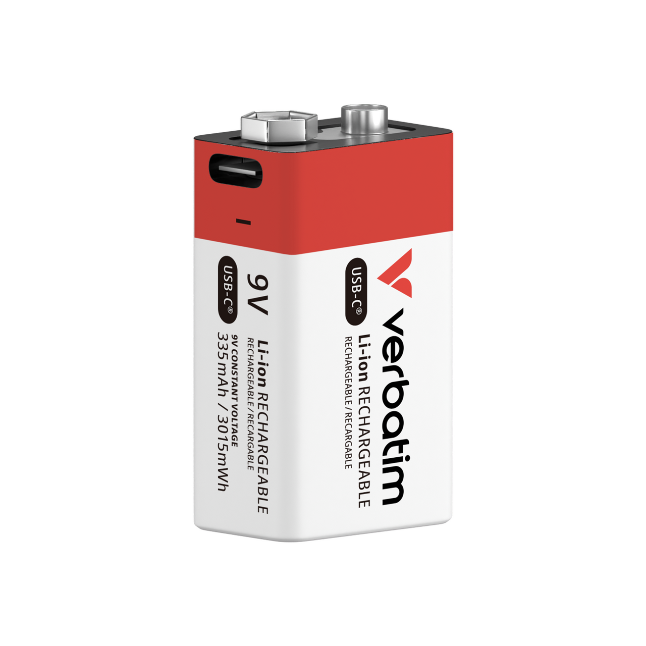 Verbatim 9V-6LR61 USB-C punjiva baterija, 9.0V, 335 mAh (1 komad)