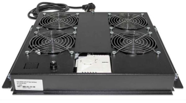 Intellinet 4-Fan Ventilation Unitwith Thermostat for 19" Racks
