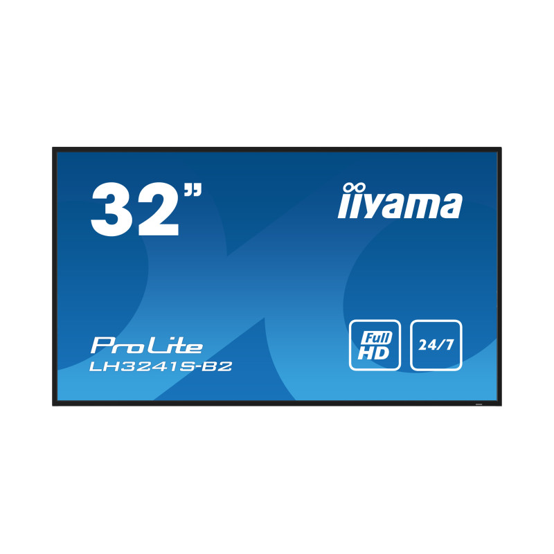 IIYAMA 32" LH3241S-B2 FHD (1920x1080) IPS Signage 24/7, 350 cd/m2, 1200:1, non Android, media play USB, LAN control