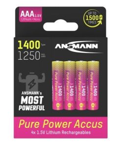 Ansmann Pure Power Li-Ion battery AAA HR03 type 1400 (min. 1250 mAh)