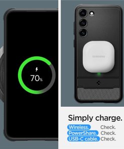 Spigen Rugged Armor, zaštitna maska za telefon, crna - Samsung Galaxy S23+