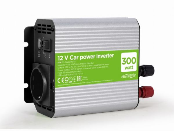 Gembird 12 V Car power inverter, 300 W