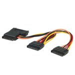 Roline interni Y-naponski kabel, SATA - 3×SATA, 0.3m