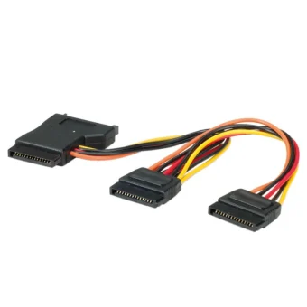 Roline interni Y-naponski kabel, SATA - 3×SATA, 0.3m