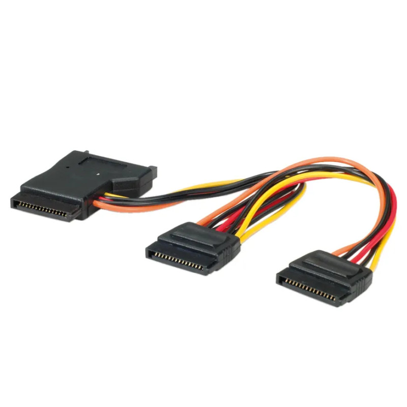 Roline interni Y-naponski kabel, SATA - 3×SATA, 0.3m