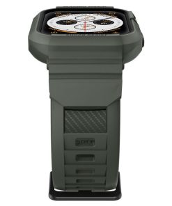 Spigen Rugged Armor Pro, zaštitna maska s remenom za Apple pametni sat, zelena - Apple Watch 8/7 (45mm)/SE 2022/6/SE/5/4 (44mm)