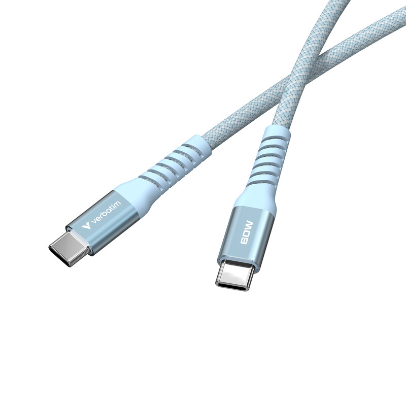 Verbatim Sync & Charge Magnetic kabel USB-C na USB-C, M/M, 60W PD3.0/QC3.0, plavi, 1.2m