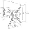 Manhattan TV nosač s duplom rukom, 23"-55", 30kg