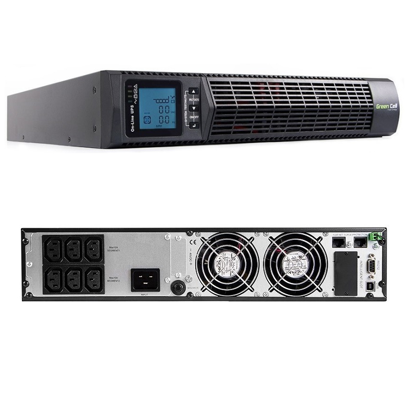 Green Cell UPS (UPS14) Online RTII 2000VA/1800W, LCD