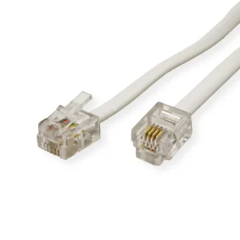 Roline VALUE RJ12 (6P4C) telefonski kabel, 2.0m, sivi