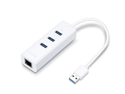 TP-Link USB 3.0 3-Port Hub Gigabit Ethernet Adapter 2 in 1 USB Adapter