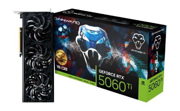 Gainward RTX5060Ti Pyton III OC, 16GB GDDR7