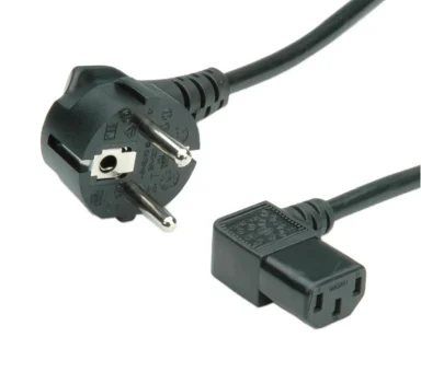 Roline naponski kabel, kutni IEC320 C13, 1.8m, crni
