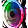 NaviaTec PC Case Dual Ring RGB Fan 12V 6pin power connector, 120mm