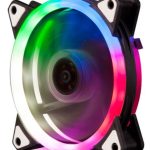 NaviaTec PC Case Dual Ring RGB Fan 12V 6pin power connector, 120mm