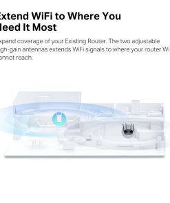 Mercusys AX1800 bežični pojačivač dometa (Range Extender Wi-Fi 6) Dual Band 574Mbps/1201Mbps (2.4GHz/5GHz), 802.11ax/a/n/ac/b/g/n, 1×G-LAN, 2×vanjska antena