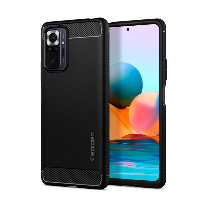 Spigen Rugged Armor, zaštitna maska za telefon, crna - Xiaomi Redmi Note 10 Pro/Max