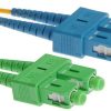 NFO Patch cord, SC UPC-SC APC, Singlemode 9 125, G.652D, Duplex, 2m
