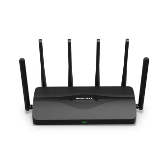 Mercusys BE9300 bežični usmjerivač (Tri-Band Wi-Fi 7 Router) 574Mbps/2880Mbps/5760Mbps (2.4GHz/5GHz/6GHz), 802.11be/ax/ac/a/b/g/n, 3×G-LAN, 1×G-WAN, 6x fiksne omni-direkcione antene