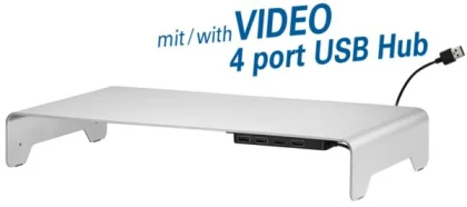 Transmedia Monitor Laptop Stand, USB Hub