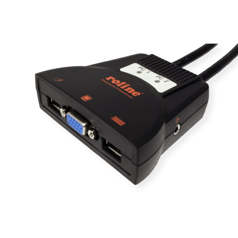 Roline KVM "Star" preklopnik (1 korisnik/2 PC), USB/Audio