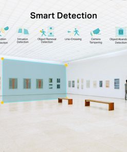 TP-Link vanjska IP Dome Full color HD kamera, H.265+ video, 4MP, 2.8mm leća, RJ45, PoE, microSD, Night Vision, detekcija pokreta, vodootporna IK10/IP67, VIGI app