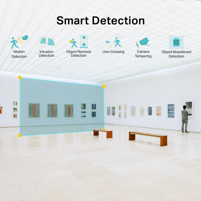 TP-Link vanjska IP Dome Full color HD kamera, H.265+ video, 4MP, 2.8mm leća, RJ45, PoE, microSD, Night Vision, detekcija pokreta, vodootporna IK10/IP67, VIGI app